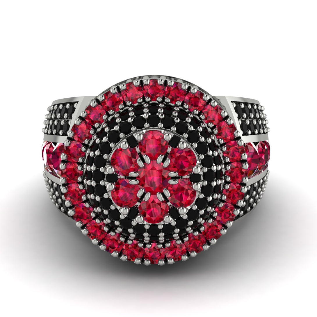 Round Ruby Mens Luxury Ring - Chris No. 42