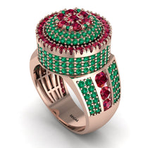 Round Ruby Mens Luxury Ring - Chris No. 26 image 1