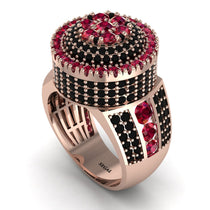 Round Ruby Mens Luxury Ring - Chris No. 41 image 1