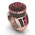 Round Ruby Mens Luxury Ring - Chris No. 41 image 1