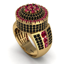 Round Ruby Mens Luxury Ring - Chris No. 40 image 1