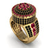 Round Ruby Mens Luxury Ring - Chris No. 40 image 1
