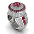 Round Ruby Mens Luxury Ring - Chris No. 12