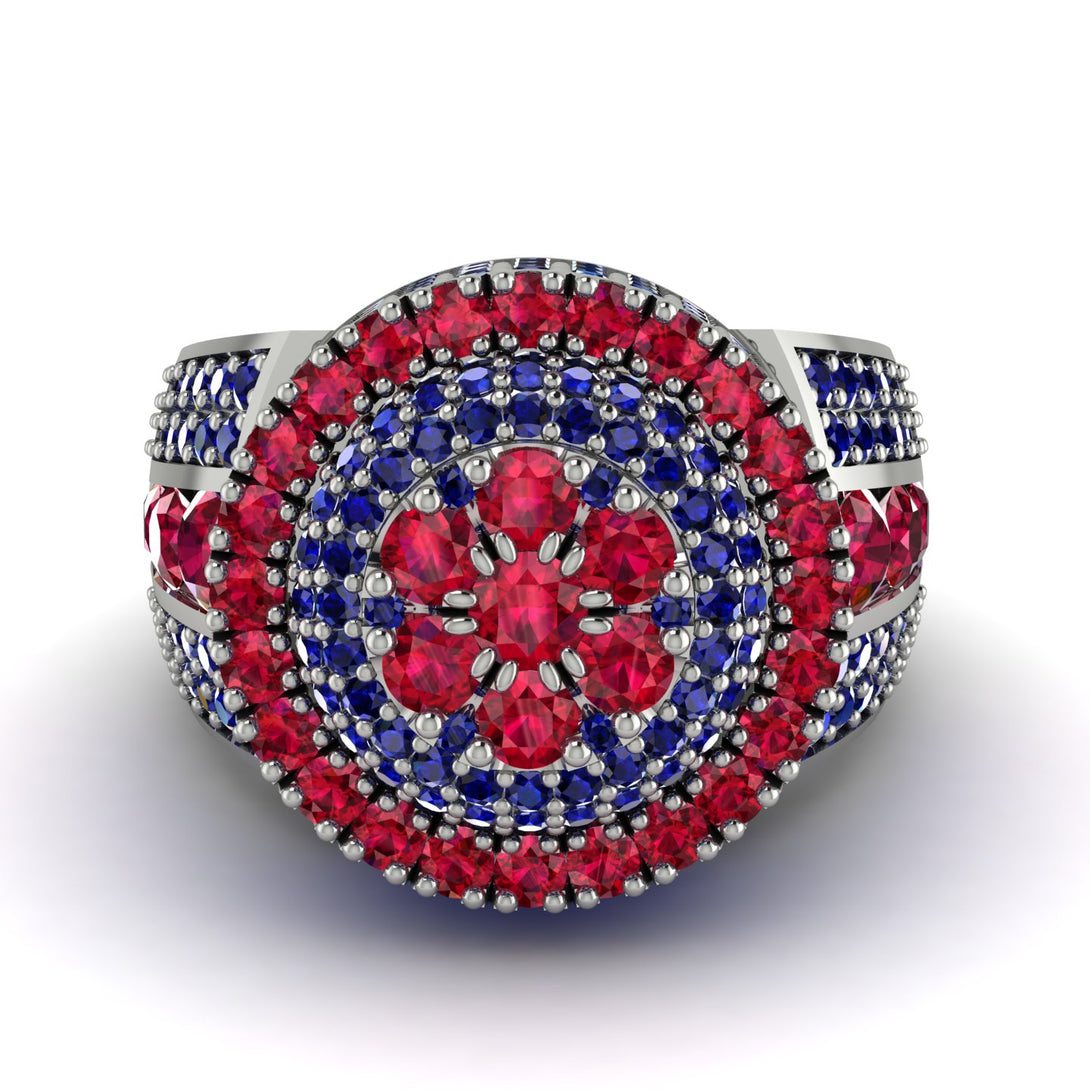 Round Ruby Mens Luxury Ring - Chris No. 72