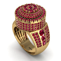 Round Ruby Mens Luxury Ring - Chris No. 55 image 1