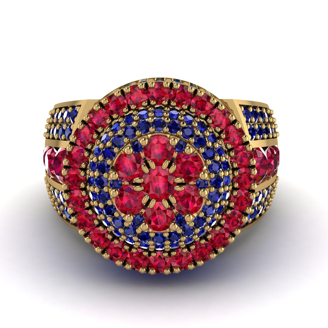 Round Ruby Mens Luxury Ring - Chris No. 70