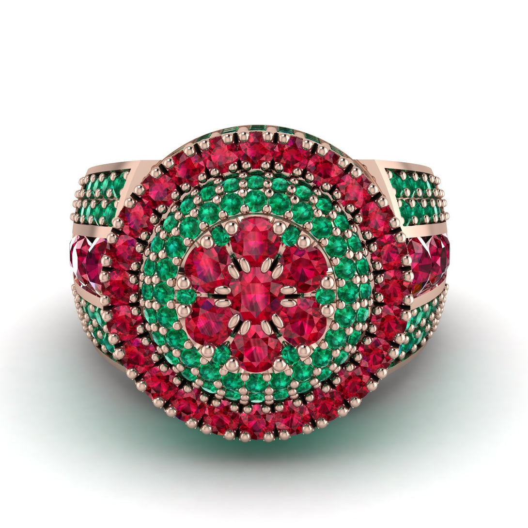 Round Ruby Mens Luxury Ring - Chris No. 26