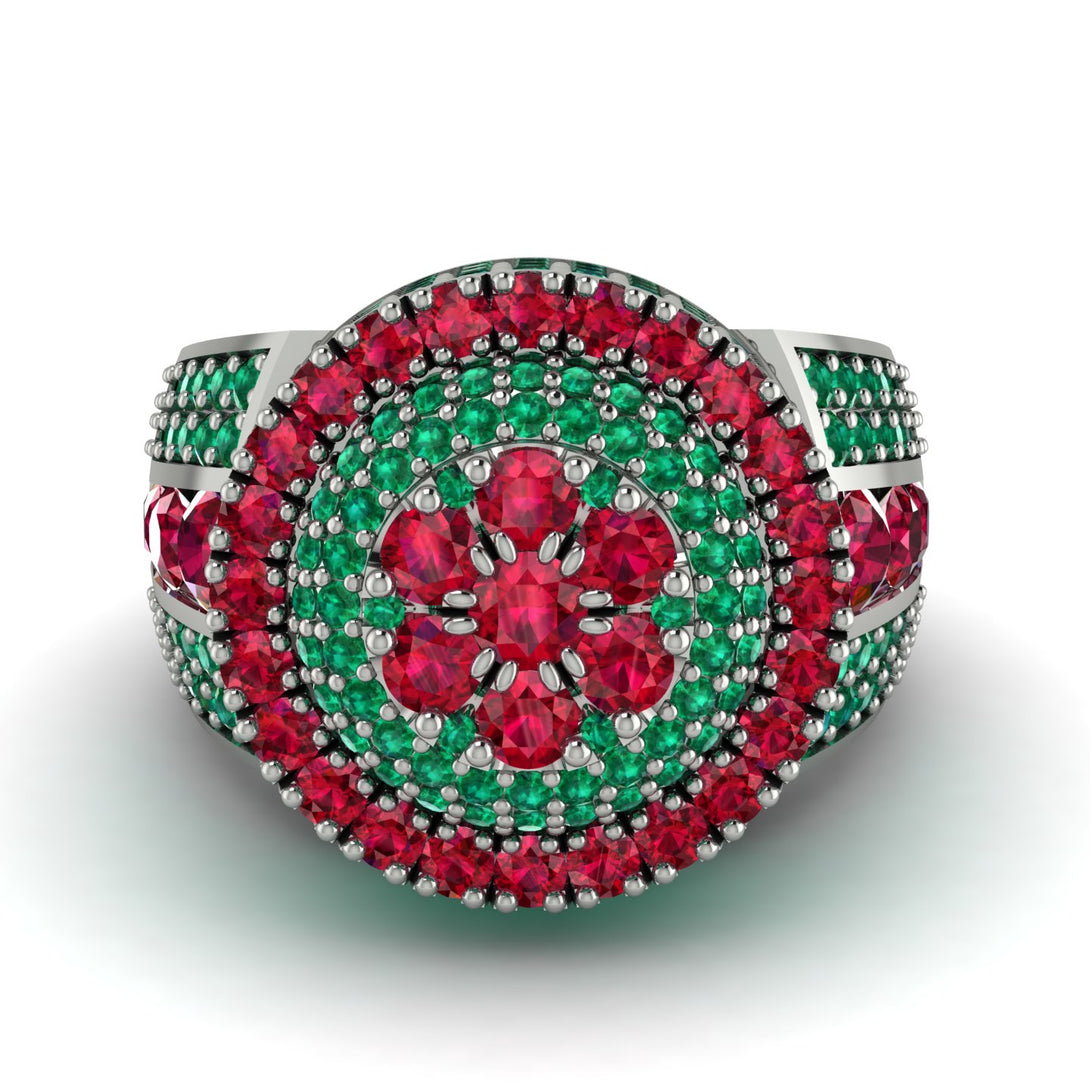 Round Ruby Mens Luxury Ring - Chris No. 27