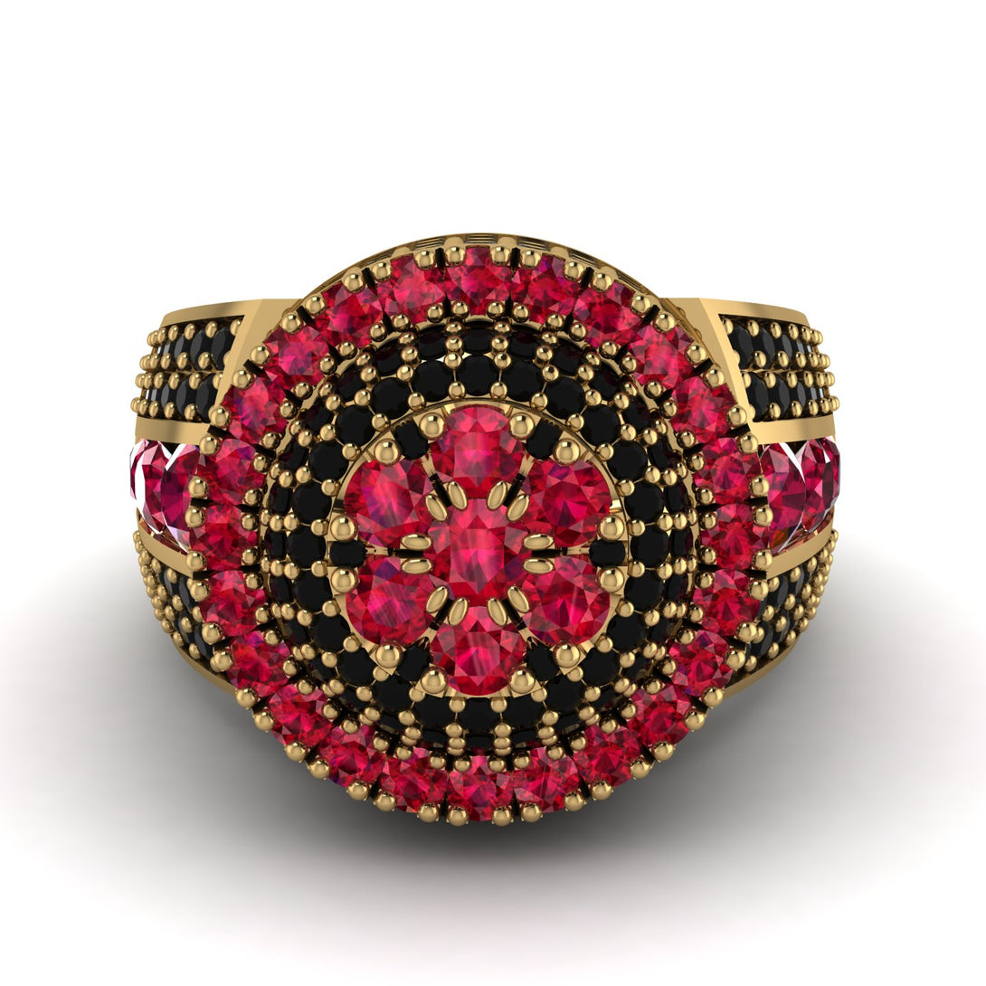 Round Ruby Mens Luxury Ring - Chris No. 40