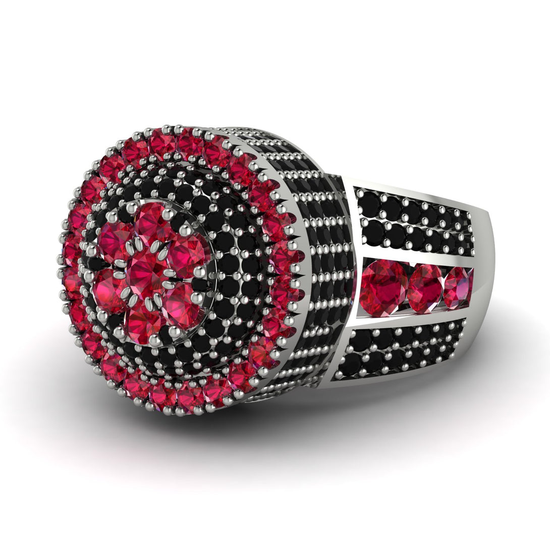 Round Ruby Mens Luxury Ring - Chris No. 42
