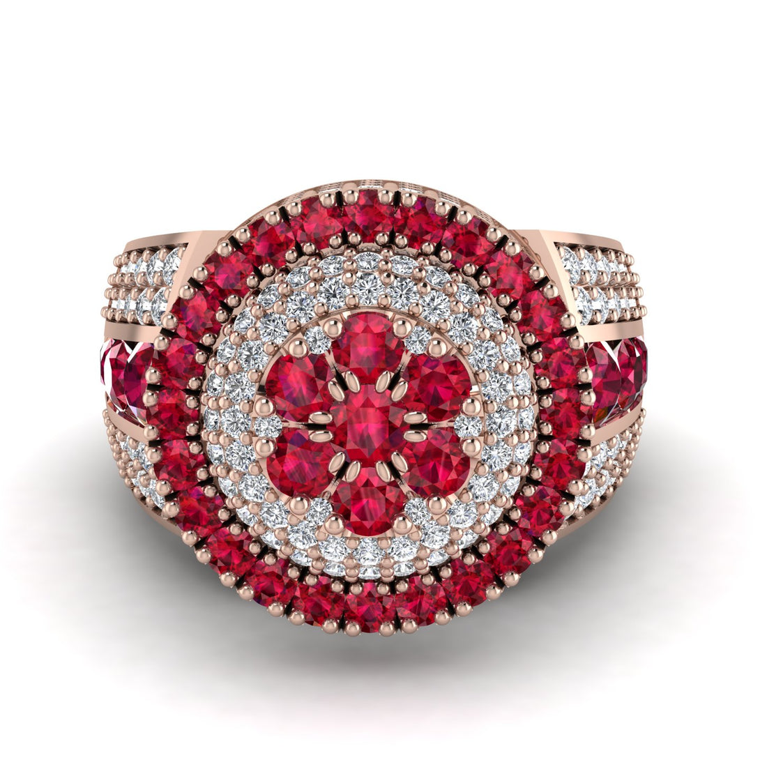 Round Ruby Mens Luxury Ring - Chris No. 11