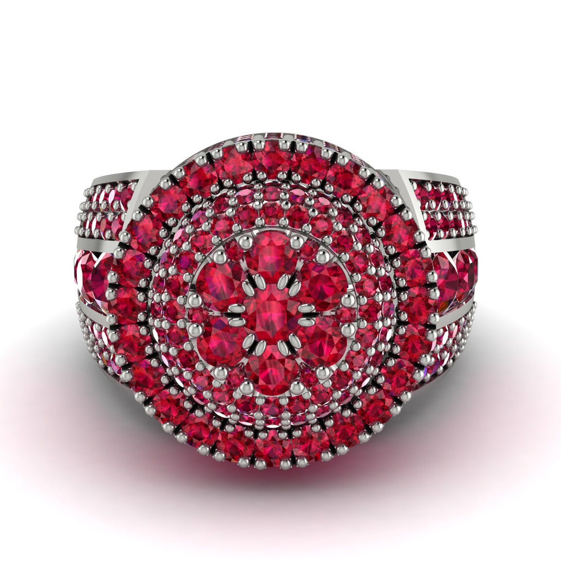 Round Ruby Mens Luxury Ring - Chris No. 57