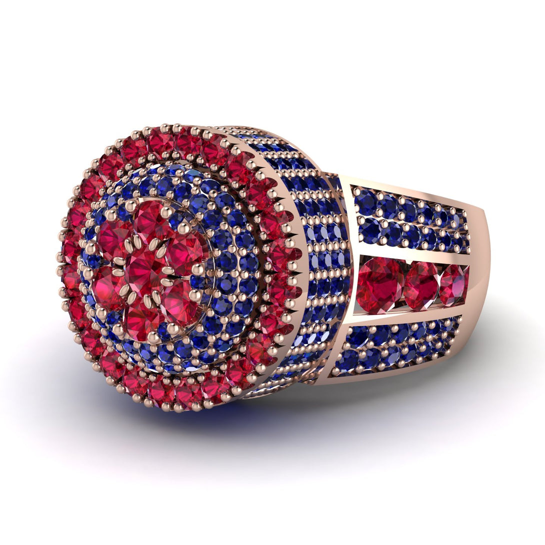 Round Ruby Mens Luxury Ring - Chris No. 71