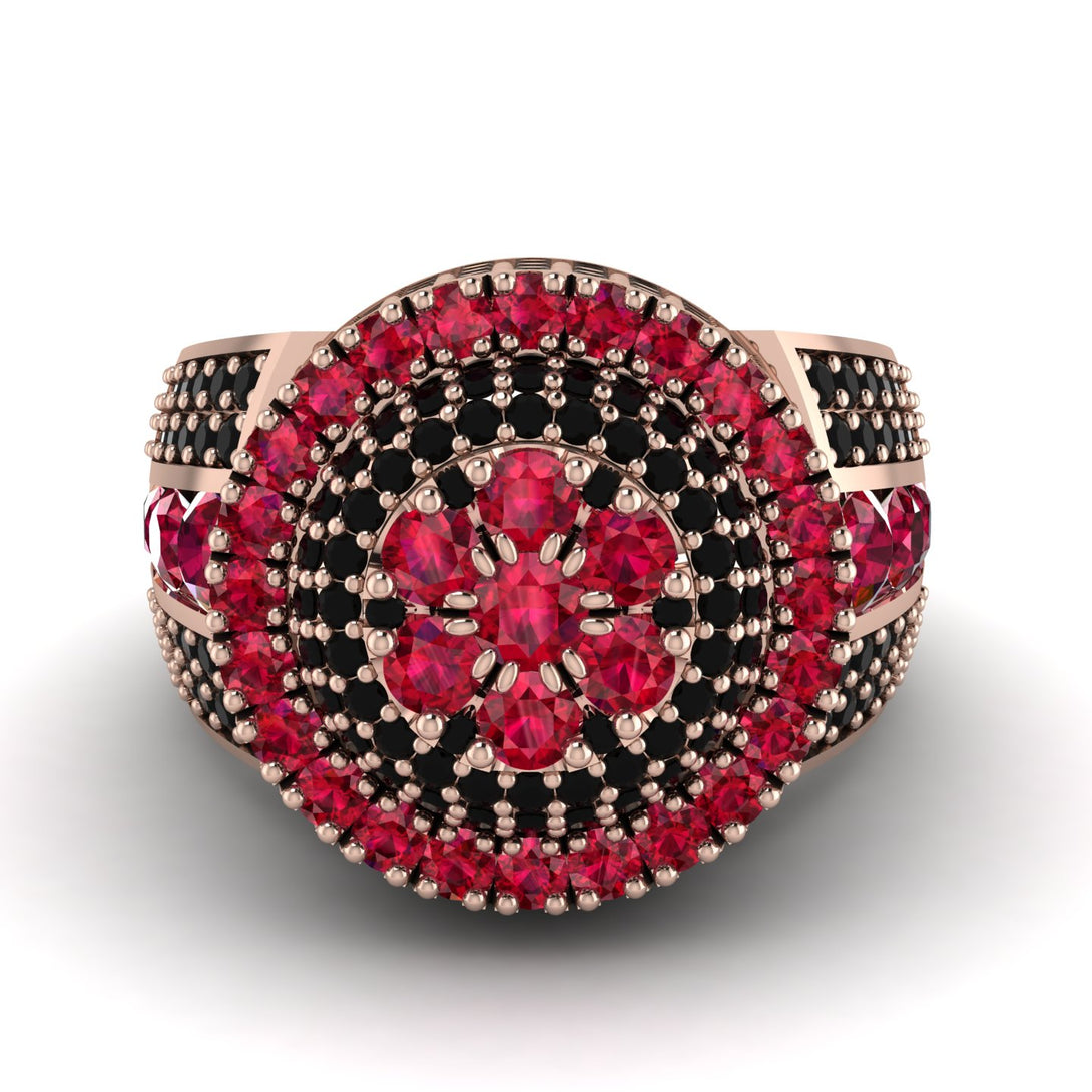 Round Ruby Mens Luxury Ring - Chris No. 41