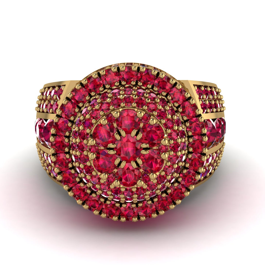 Round Ruby Mens Luxury Ring - Chris No. 55