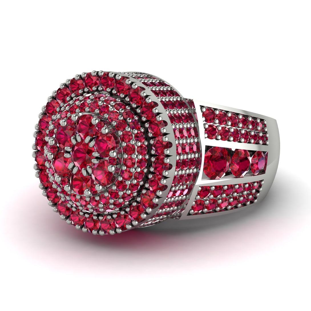 Round Ruby Mens Luxury Ring - Chris No. 57