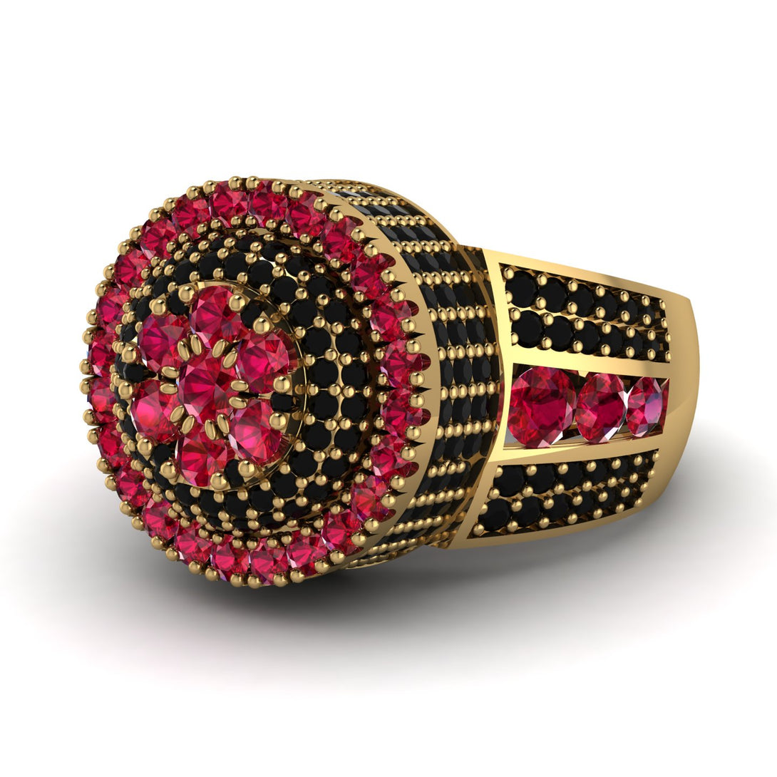 Round Ruby Mens Luxury Ring - Chris No. 40