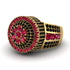 Round Ruby Mens Luxury Ring - Chris No. 40 image 3