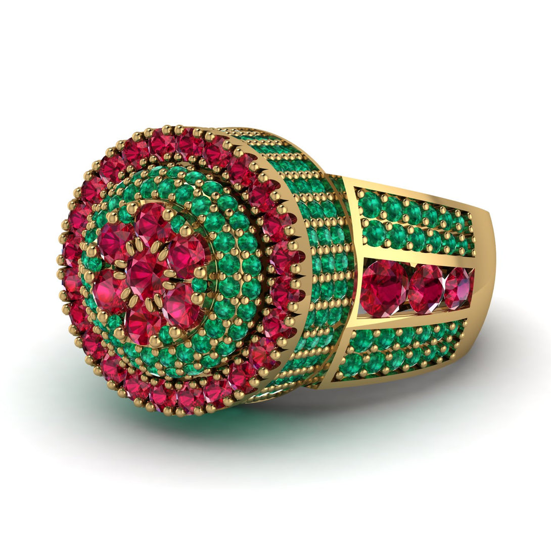 Round Ruby Mens Luxury Ring - Chris No. 25