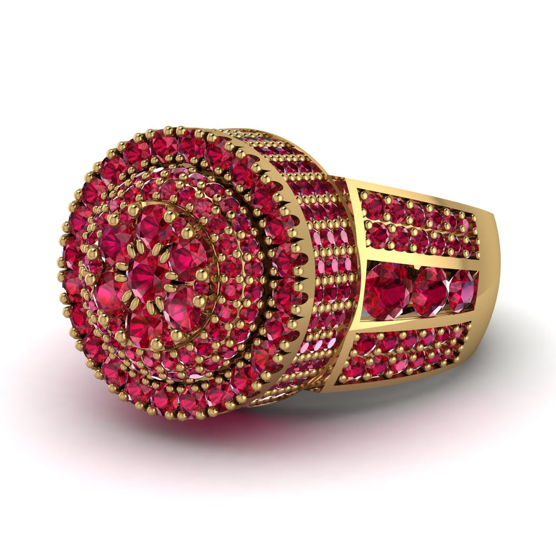 Round Ruby Mens Luxury Ring - Chris No. 55