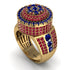 Round Sapphire Mens Luxury Ring - Chris No. 58 image 1