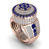 Round Sapphire Mens Luxury Ring - Chris No. 14 image 1