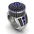 Round Sapphire Mens Luxury Ring - Chris No. 45 image 1