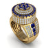 Round Sapphire Mens Luxury Ring - Chris No. 13