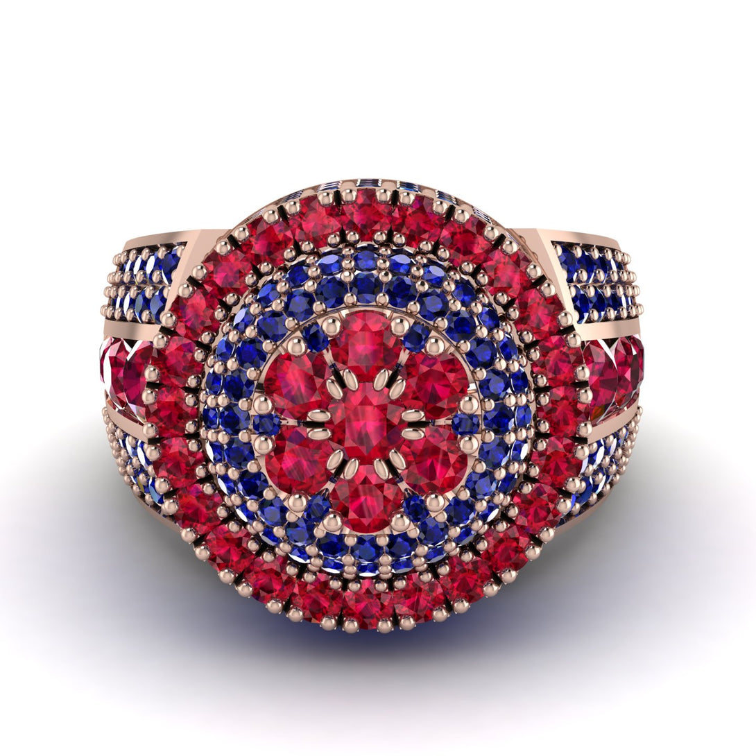 Round Ruby Mens Luxury Ring - Chris No. 71