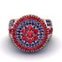 Round Ruby Mens Luxury Ring - Chris No. 71