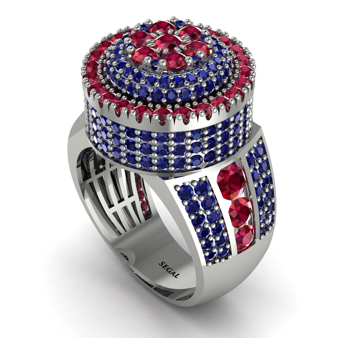 Round Ruby Mens Luxury Ring - Chris No. 72