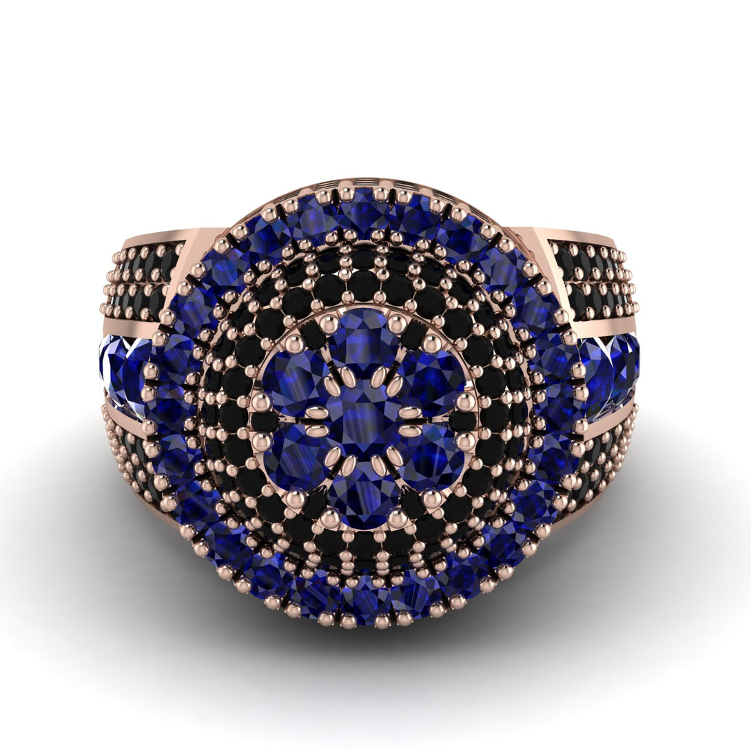 Round Sapphire Mens Luxury Ring - Chris No. 44