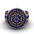 Round Sapphire Mens Luxury Ring - Chris No. 44 image 2