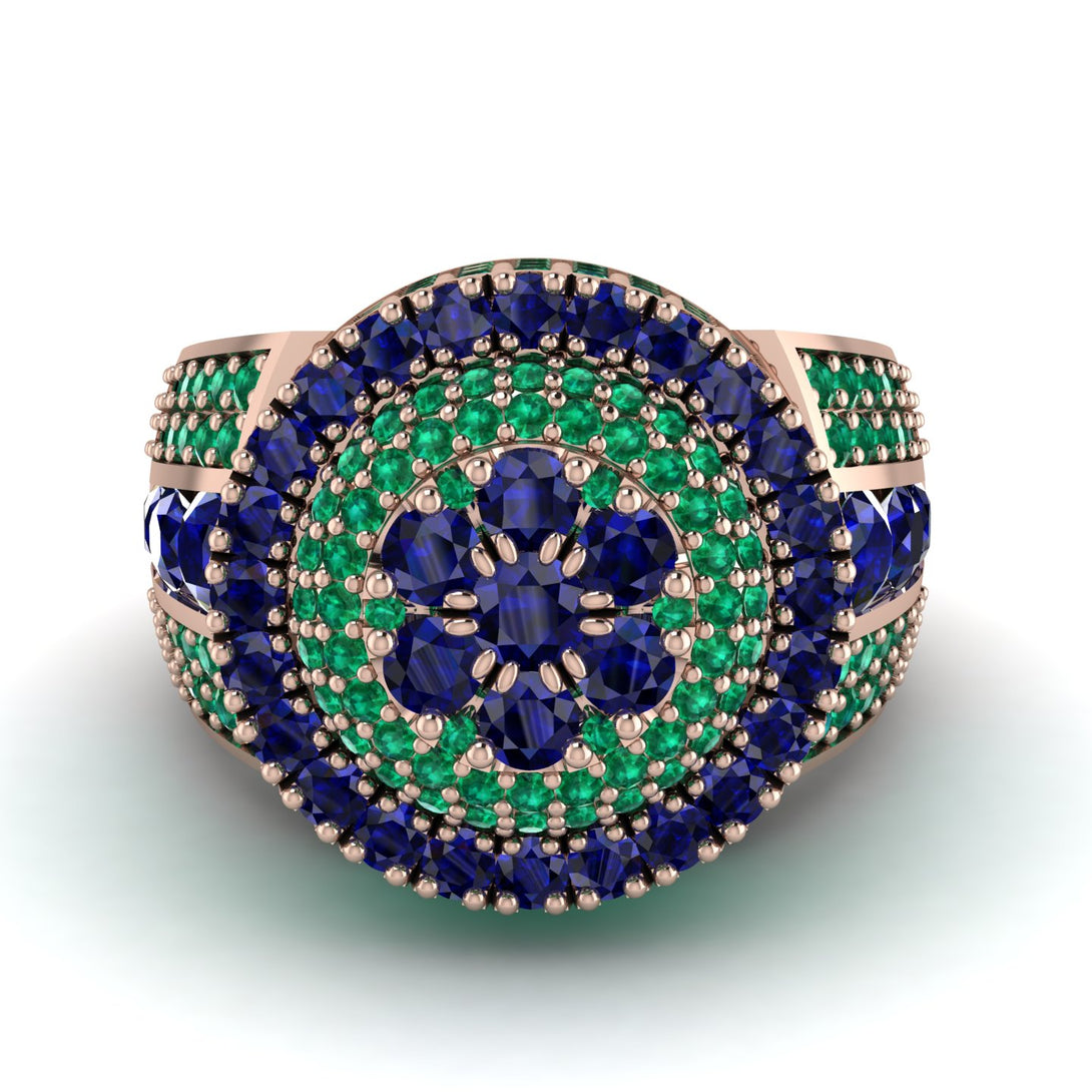 Round Sapphire Mens Luxury Ring - Chris No. 29