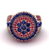 Round Sapphire Mens Luxury Ring - Chris No. 59