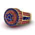 Round Sapphire Mens Luxury Ring - Chris No. 58