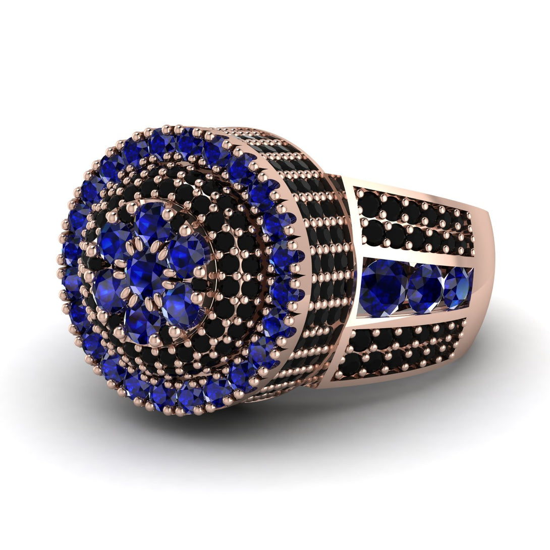 Round Sapphire Mens Luxury Ring - Chris No. 44