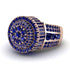 Round Sapphire Mens Luxury Ring - Chris No. 74 image 3