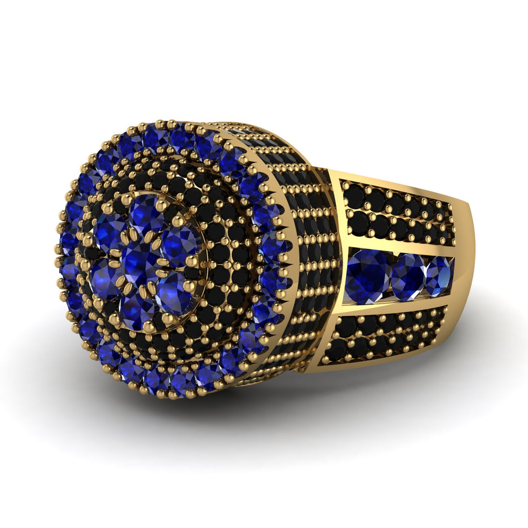 Round Sapphire Mens Luxury Ring - Chris No. 43
