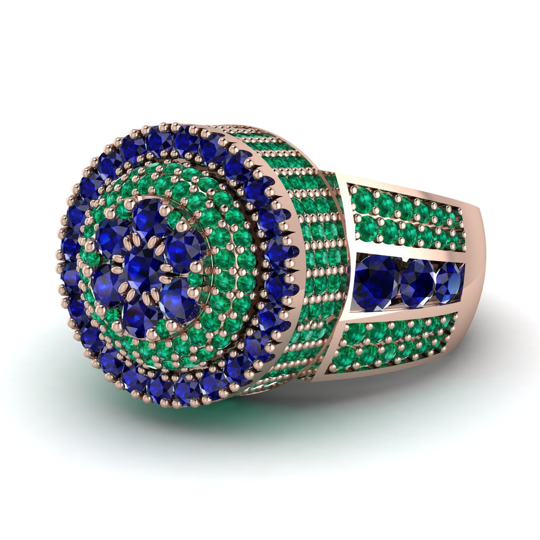 Round Sapphire Mens Luxury Ring - Chris No. 29