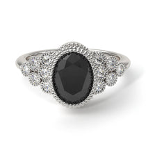Diamond Milgrain Beaded Bezel Engagement Ring - Stacy No. 9 image 1