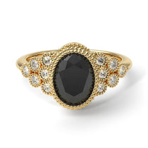 Diamond Milgrain Beaded Bezel Engagement Ring - Stacy No. 7 image 1