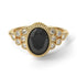Diamond Milgrain Beaded Bezel Engagement Ring - Stacy No. 7
