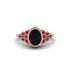 Ruby Milgrain Beaded Bezel Engagement Ring - Stacy No. 53