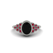 Ruby Milgrain Beaded Bezel Engagement Ring - Stacy No. 54 image 1