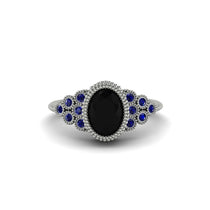 Sapphire Milgrain Beaded Bezel Engagement Ring - Stacy No. 69 image 1