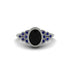 Sapphire Milgrain Beaded Bezel Engagement Ring - Stacy No. 69 image 1