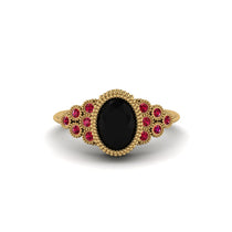 Ruby Milgrain Beaded Bezel Engagement Ring - Stacy No. 52 image 1