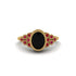Ruby Milgrain Beaded Bezel Engagement Ring - Stacy No. 52 image 1
