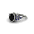 Sapphire Milgrain Beaded Bezel Engagement Ring - Stacy No. 69 image 3